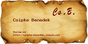 Csipke Benedek névjegykártya